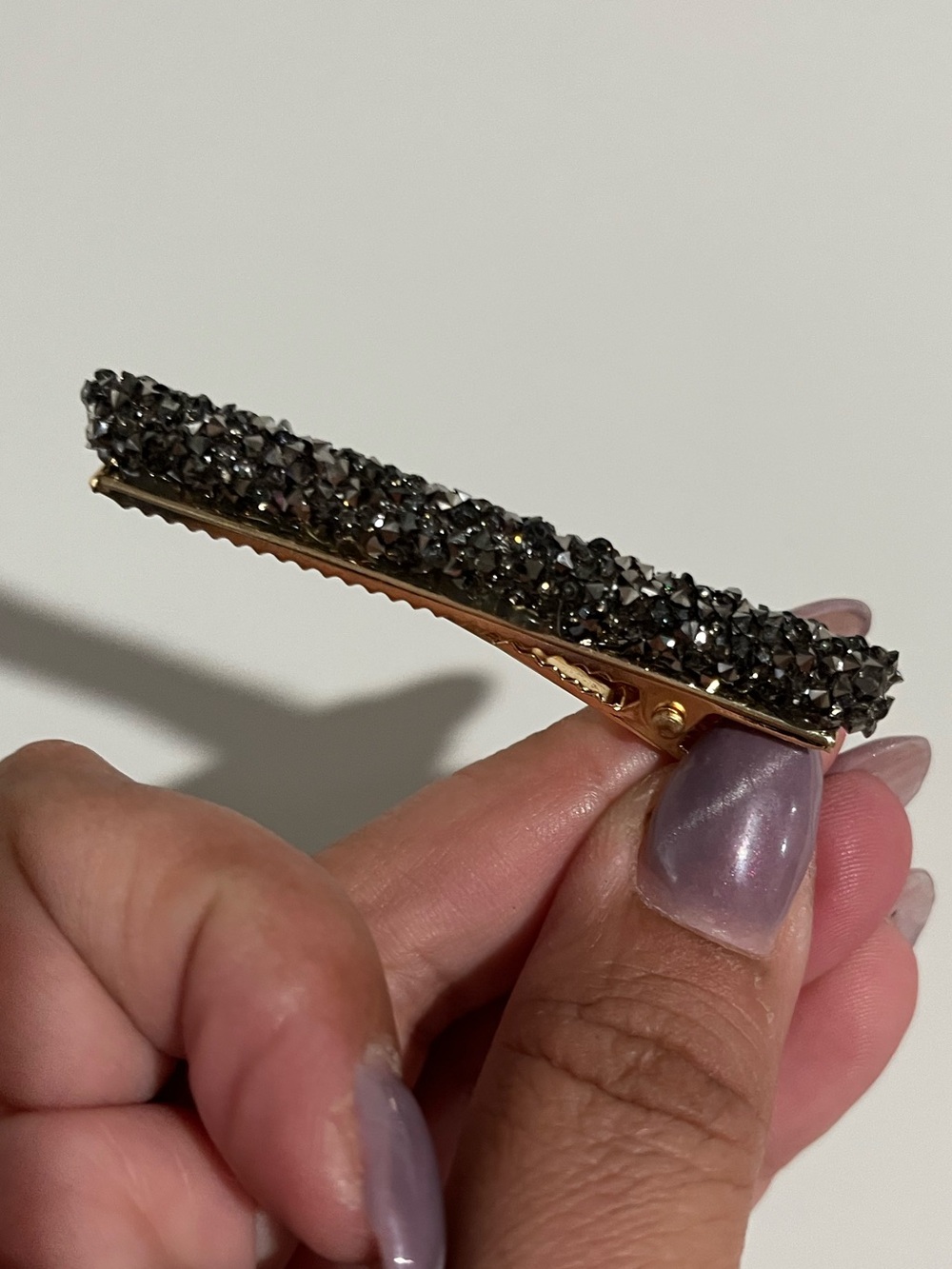 Black Sparkly Alligator Hair Clip